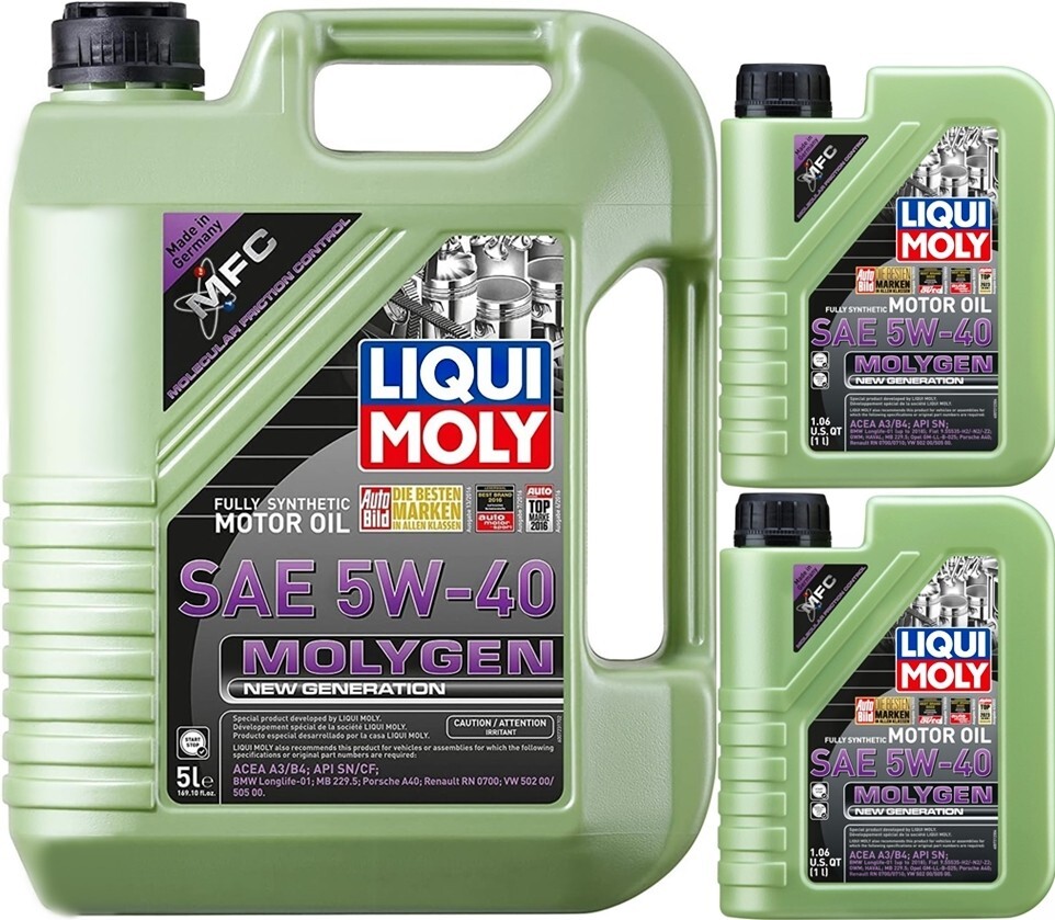 ★ 7 Liters Liqui Moly 5W-40 Molygen New Gen MFC Synthetic Engine Oil LM20232 ★