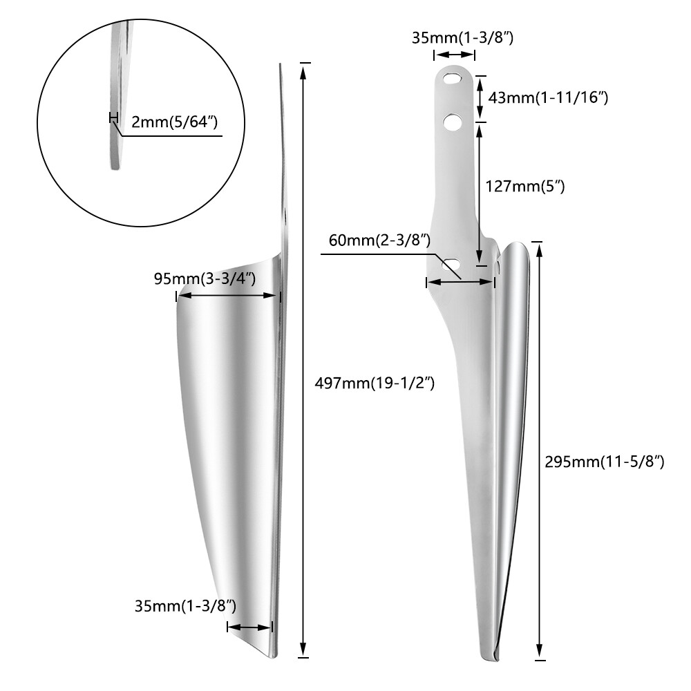 Front Fork Mount Wind Deflectors For Harley Touring Road King Street Glide CVO