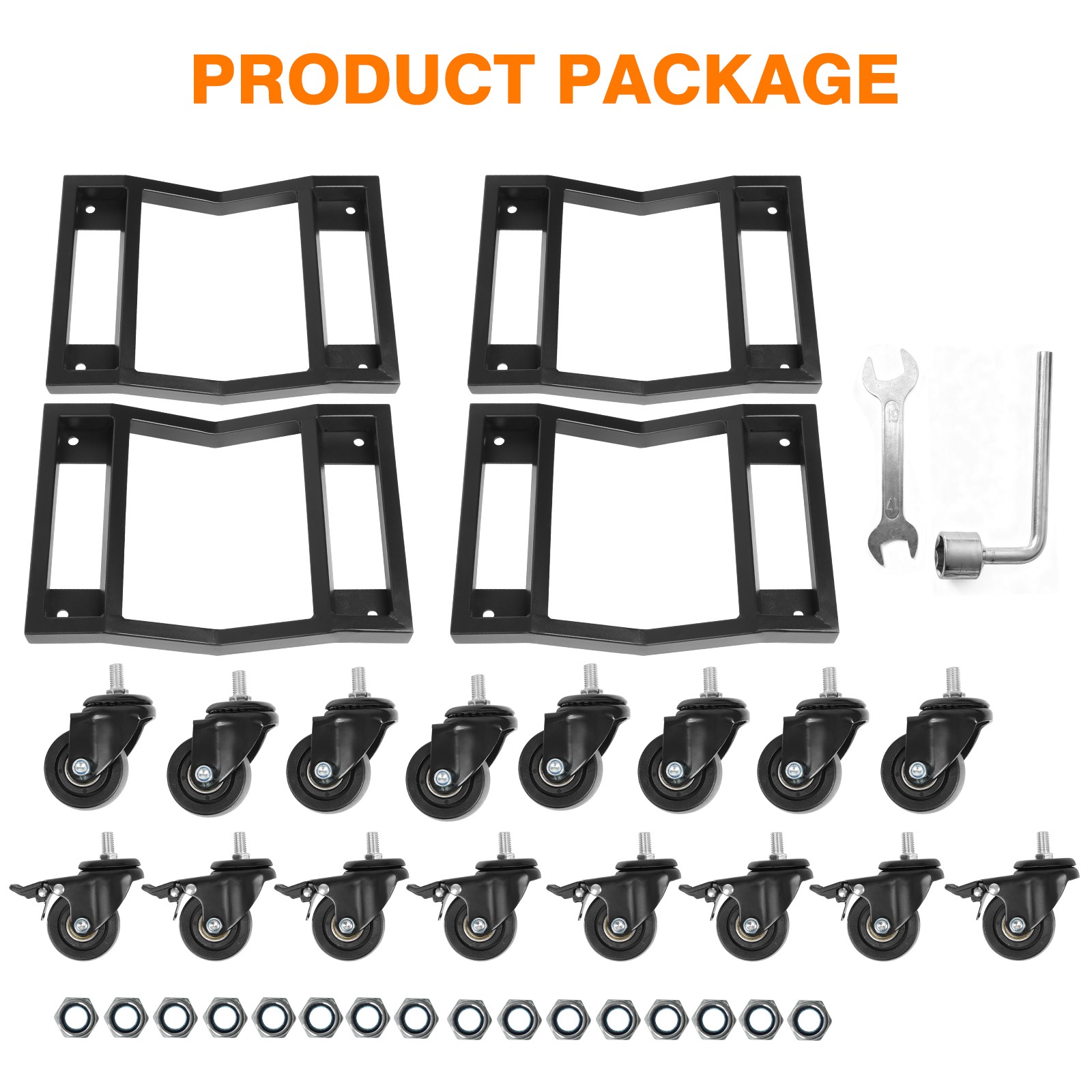 Car Dolly Set of 4, 10000 LBS Capacity Wheel Dolly Antiskid Vehicle Dollies