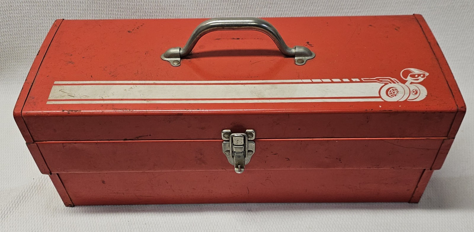Vintage 1970's Mopar Dodge Scat Pack Bumblebee Red Toolbox NO Tray 7.5" × 20"