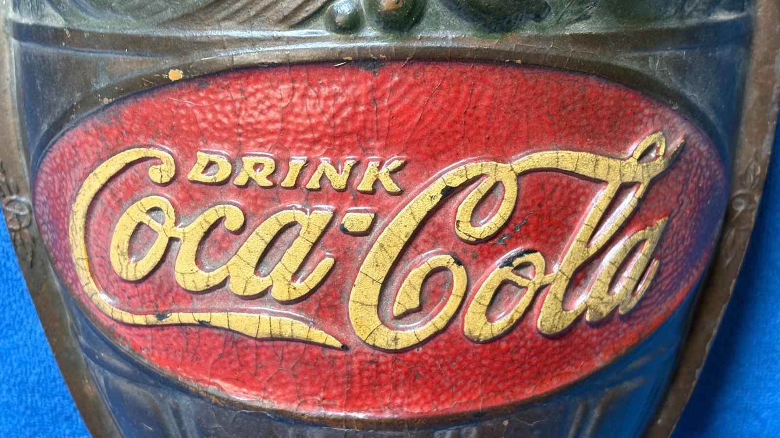 Coca Cola Original Wall Pocket Sconce Scarce Coke c.1925 Advertising Wall Sign