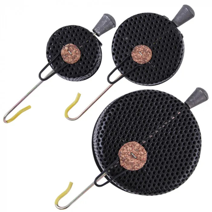 MATT BLACK COLOUR - METAL BAIT DROPPER - VARIOUS SIZES - SMALL / MEDIUM / LARGE