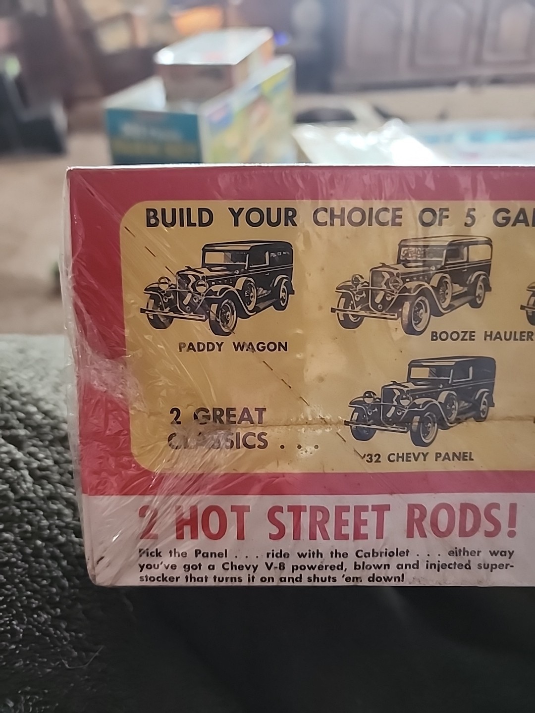 1960s ORIGINAL VINTAGE NOS, MIB.GANGBUSTERS 32 CHEVY CABRIOLET/PANEL TRUCK KIT