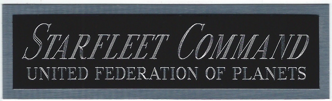 STARFLEET COMMAND STAR TREK NAMEPLATE FOR AUTOGRAPHED Signed BOOK-PHOTO