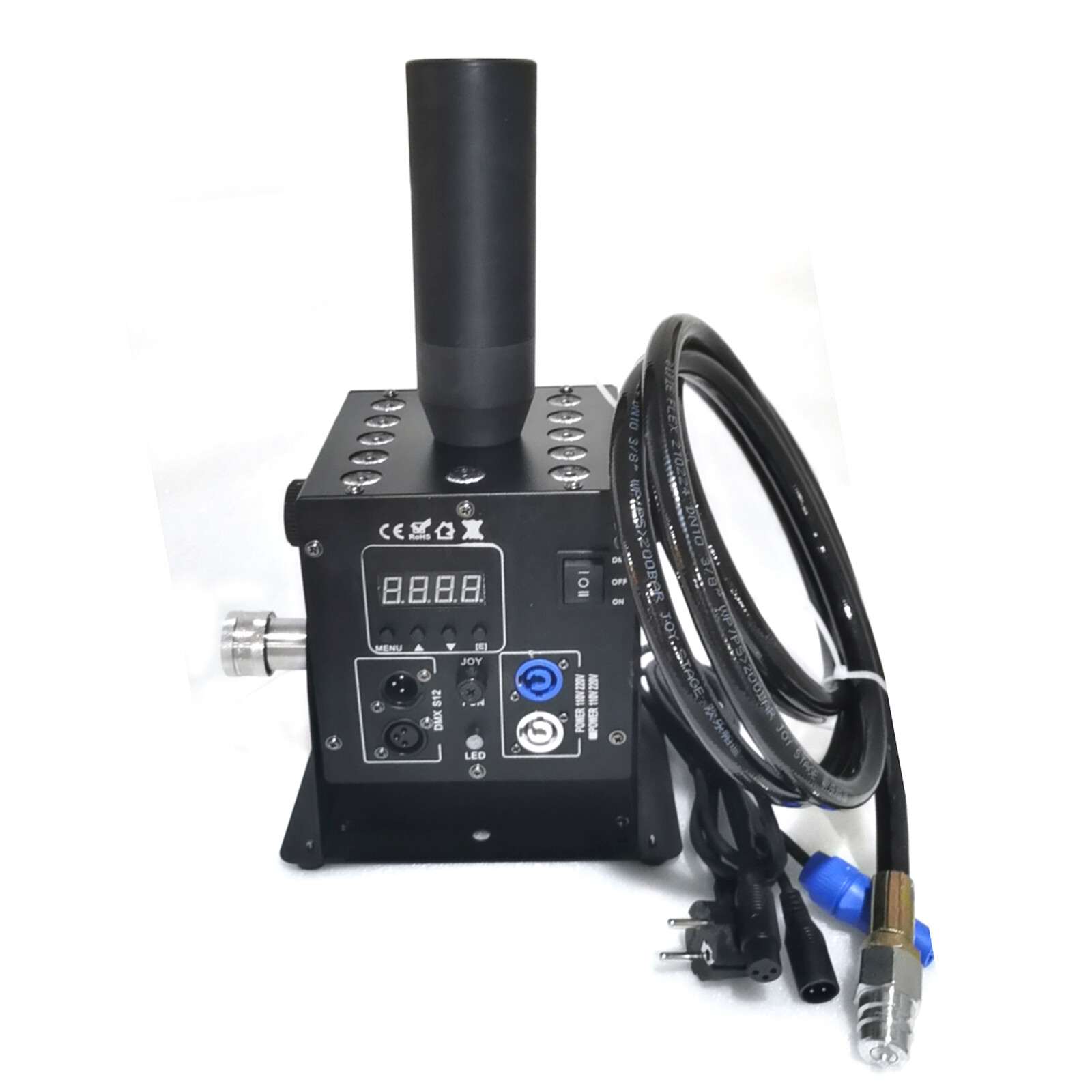 2 Pack LED CO2 Jet Smoke Machine & 6m Hose CO2 Cannon DMX Blaster DJ Disco Stage