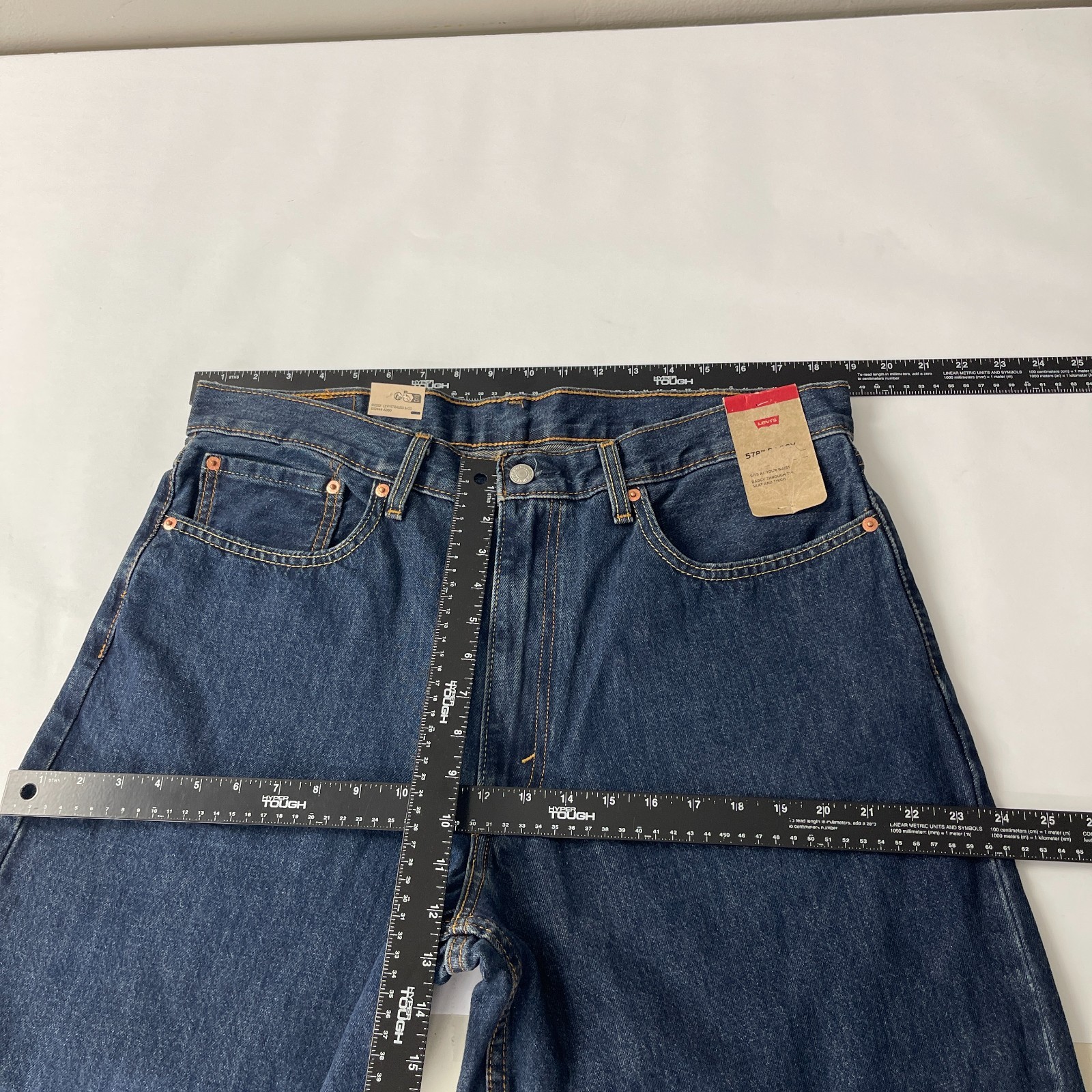 Levis Jeans Mens 36x30 Blue 578 Baggy Dark Wash Denim Y2K Skater Wide Leg NEW