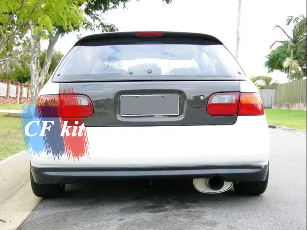 For 92-95 Honda EG Civic Carbon Fiber Hatchback Rear Trunk Boot Lid Cover 3Dr