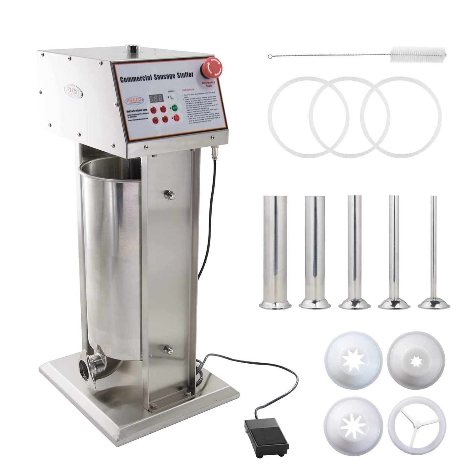 Hakka 22LBS 10L Electric Sausage Stuffer 2 Speed Commerical Meat Filler Maker