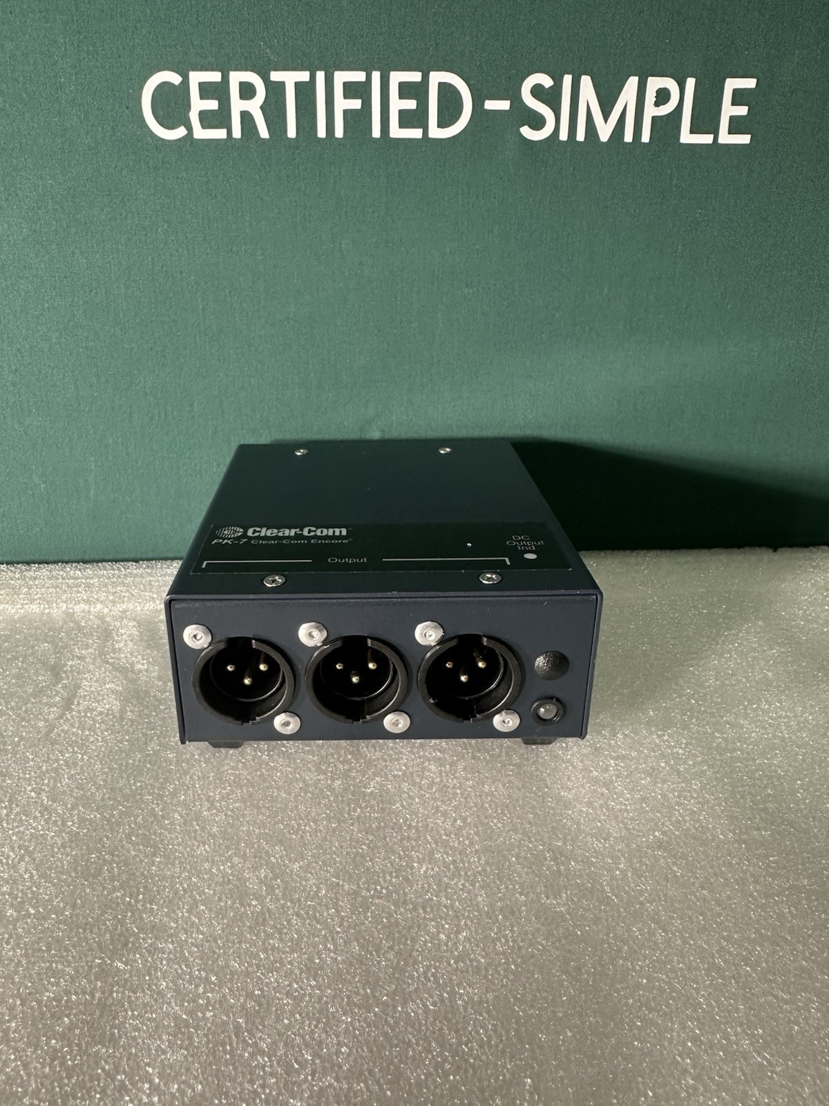 Clear-Com PK-7 REV D – Analog Partyline Power Unit, 22–30V DC, 3 XLR Ports. USED