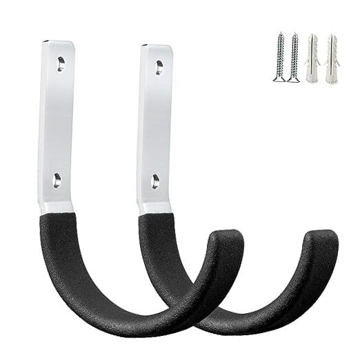 Heavy Duty Steel Garage Hooks,Garage Storage Utility Hooks,Heavy Black 2 Pack