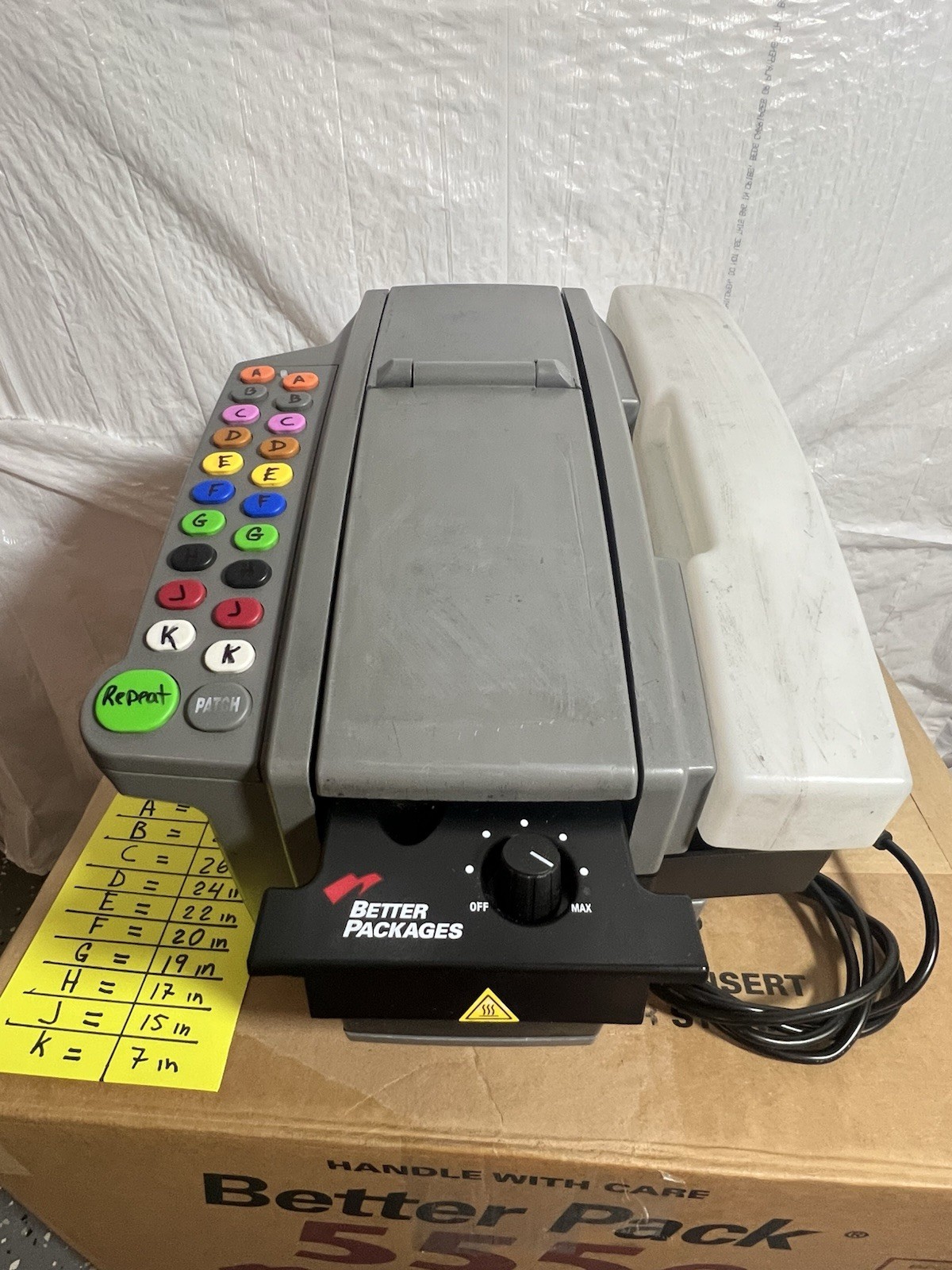 Better Pack Packages 555eSS Tape Dispenser ( Letters Keypad A To k)