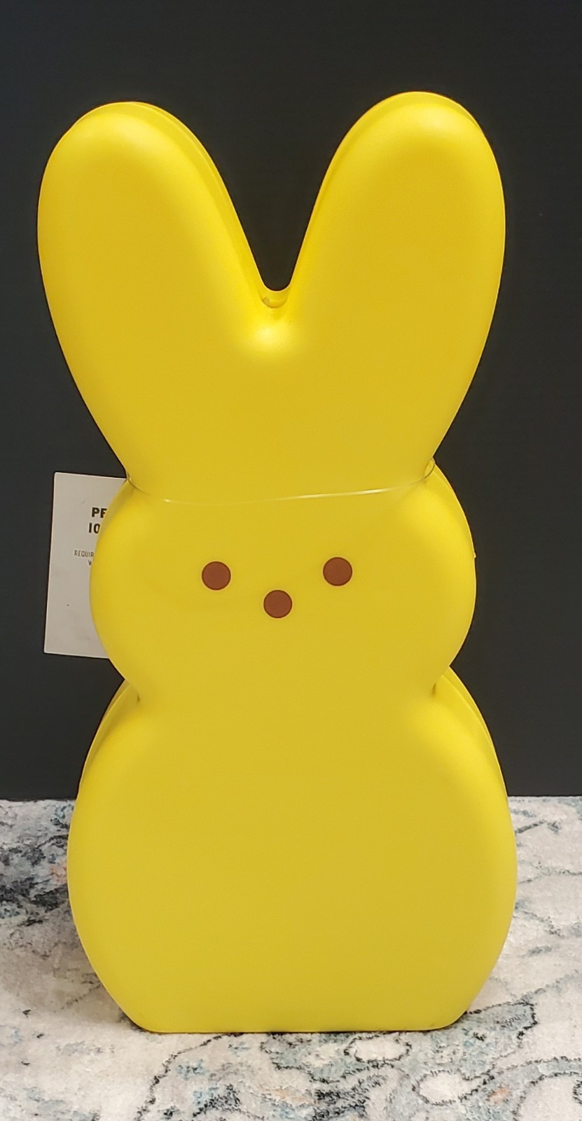 Peeps PEEPS Easter Bunny Marshmallow 10" LED Blow Mold Candle Figure Valentine's