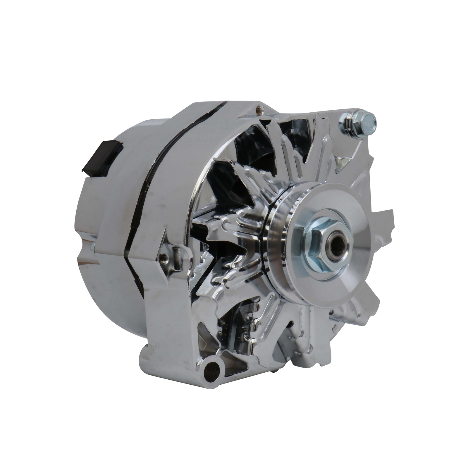 Alternator Fit 110Amp Chrome 1 Wire Self Exciting Street Rod GM 305 350 BBC SBC