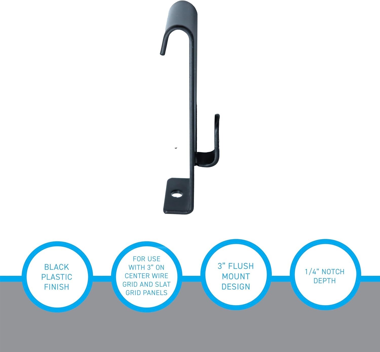 Gridwall Notch Utility Hooks Hook Wire Grid Black 20 Framed Prints Pictures