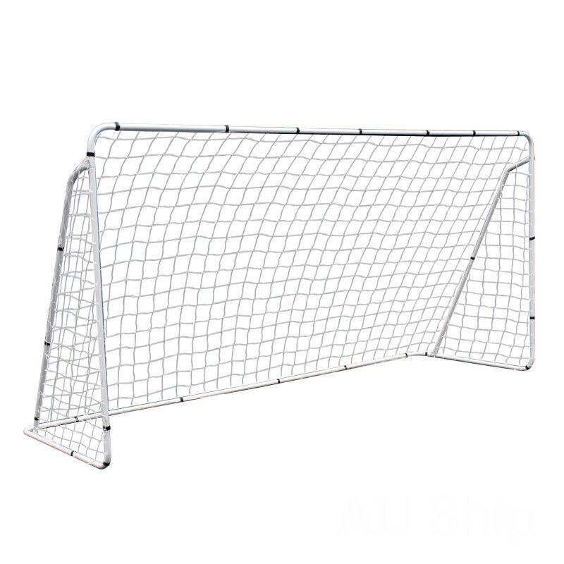 12 x 6' Soccer Goal Net Steel Frame Backyard Football Training Set Portable
