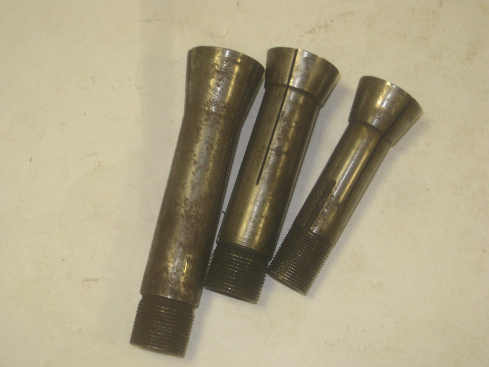 Set of 7 Van Norman Collets Different Sizes +extra