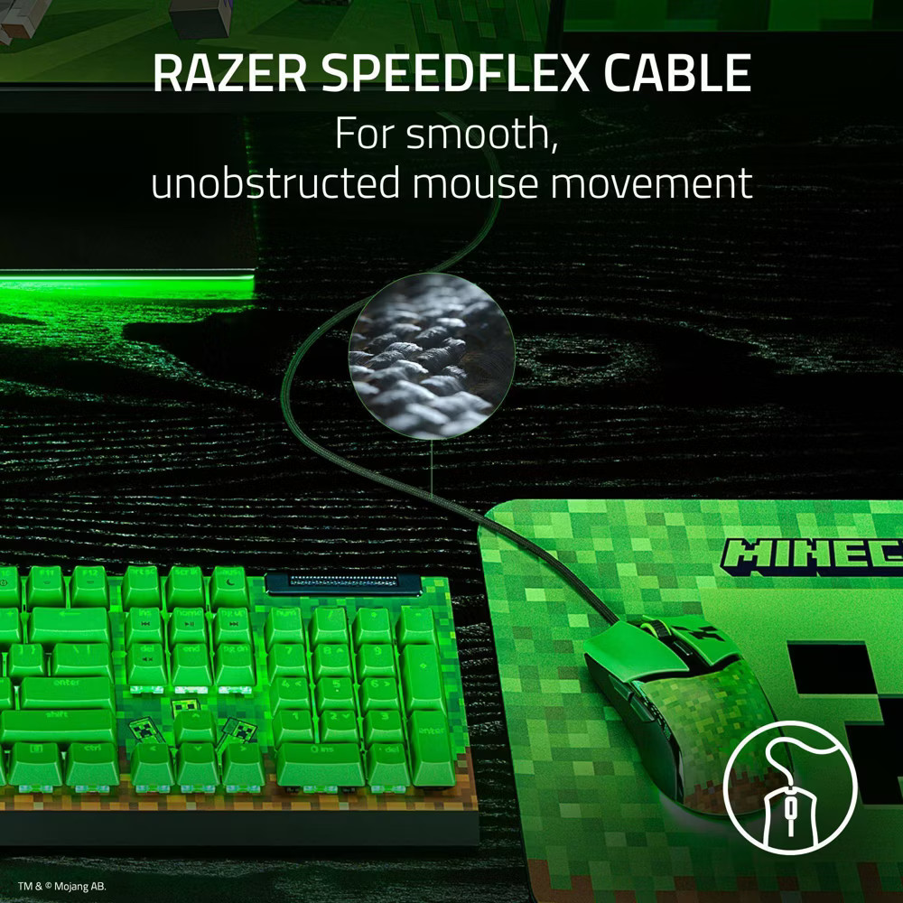 Razer Cobra Customizable Gaming Mouse - Minecraft Edition: Wired Precision