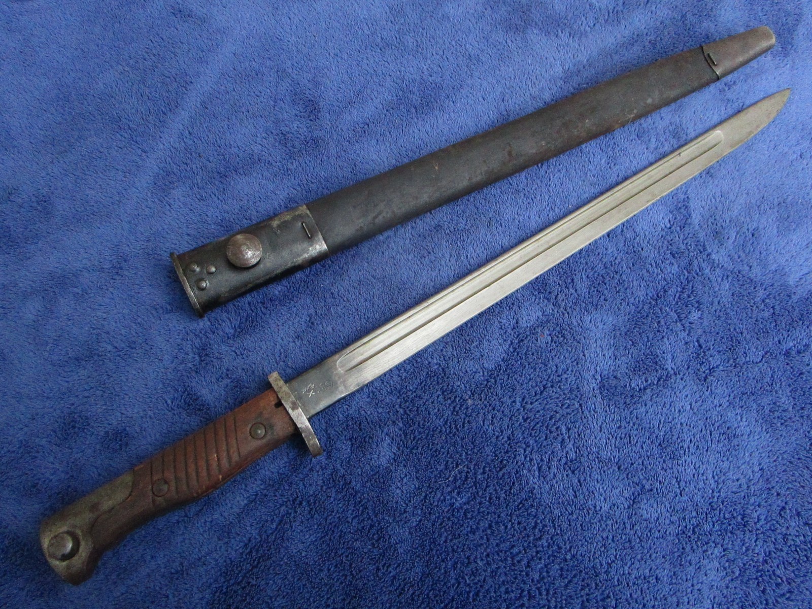 RARE ORIGINAL US M1913 REMINGTON BAYONET AND SCABBARD MAUSER RIFLE CONVERSION