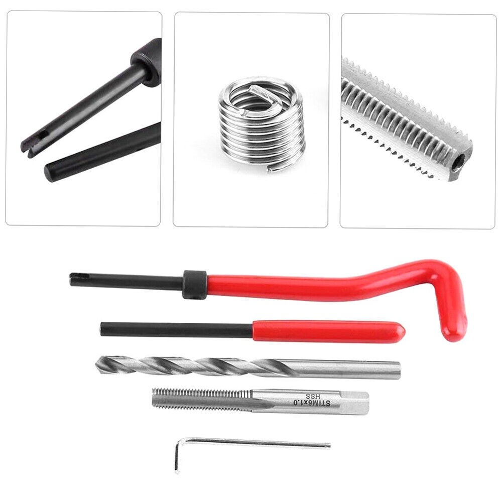 15PC M8 x 1.25 Metric Thread Repair Install Tool Insert Kit M8 Helicoil Coil US