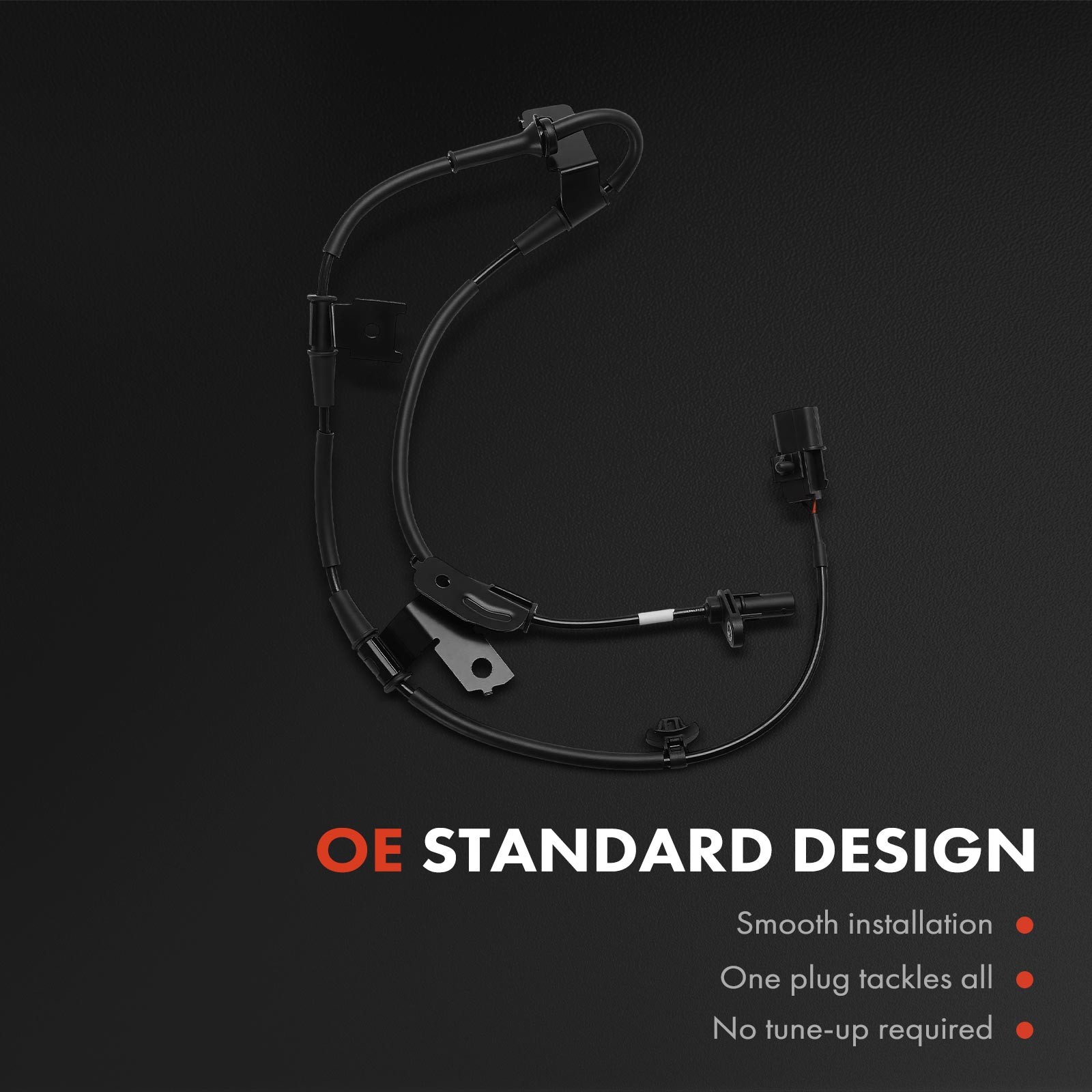 Front Left ABS Wheel Speed Sensor w/ Wire Harness for Hyundai Genesis 15-16 AWD