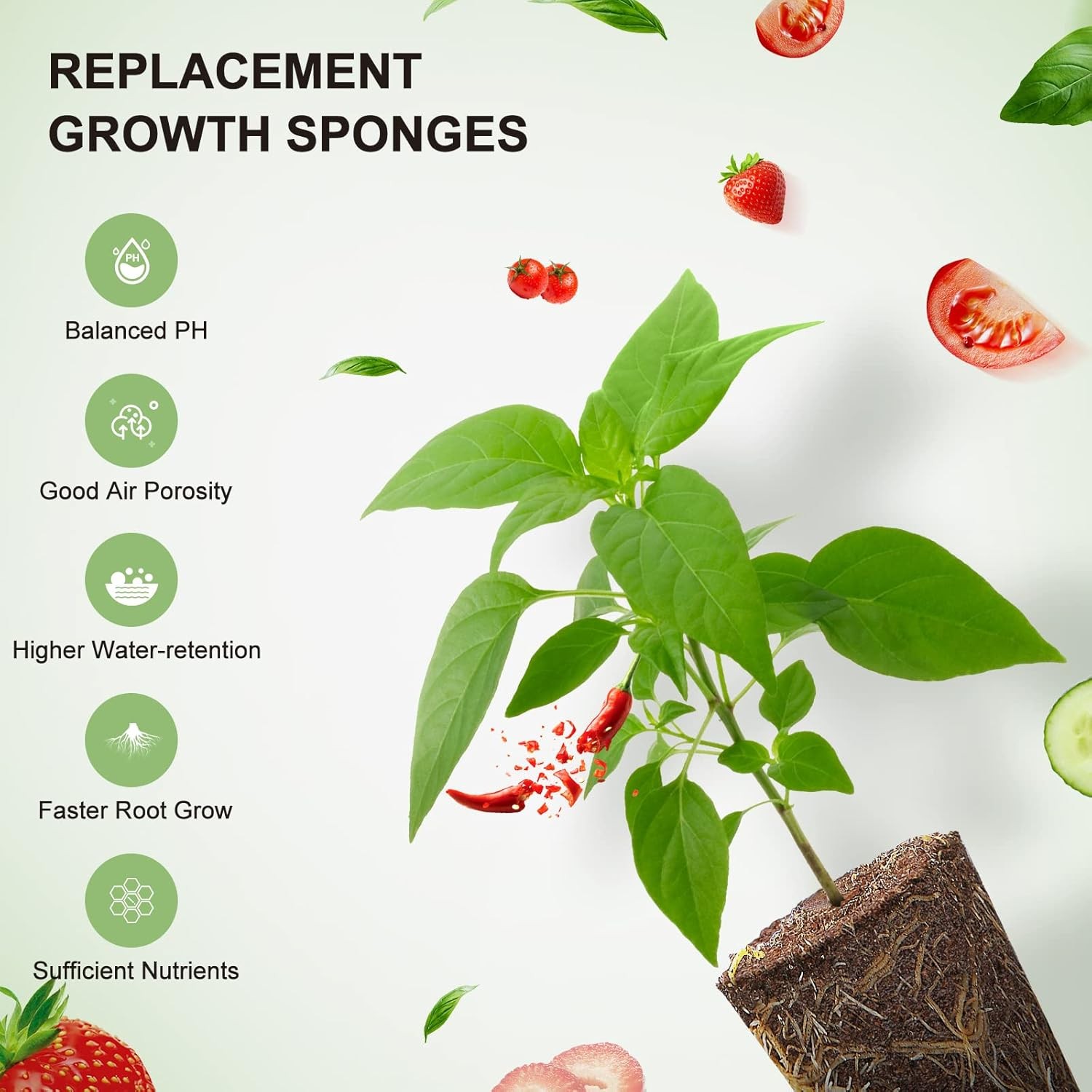 Ahopegarden 50pcs Hydroponic Pods Kit: Compatible with 50pcs, Brown