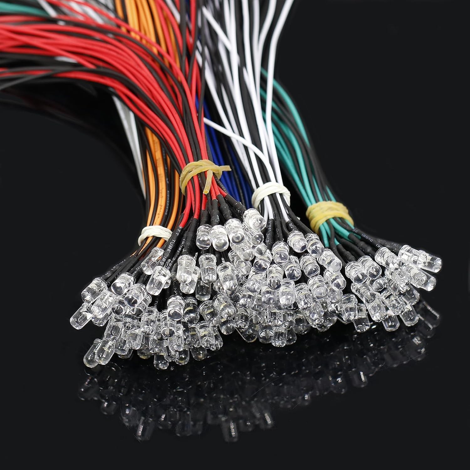 120pcs 12v Led Diode Lights 5mm,Pre Wired Led Light Emitting Diodes Kit White...