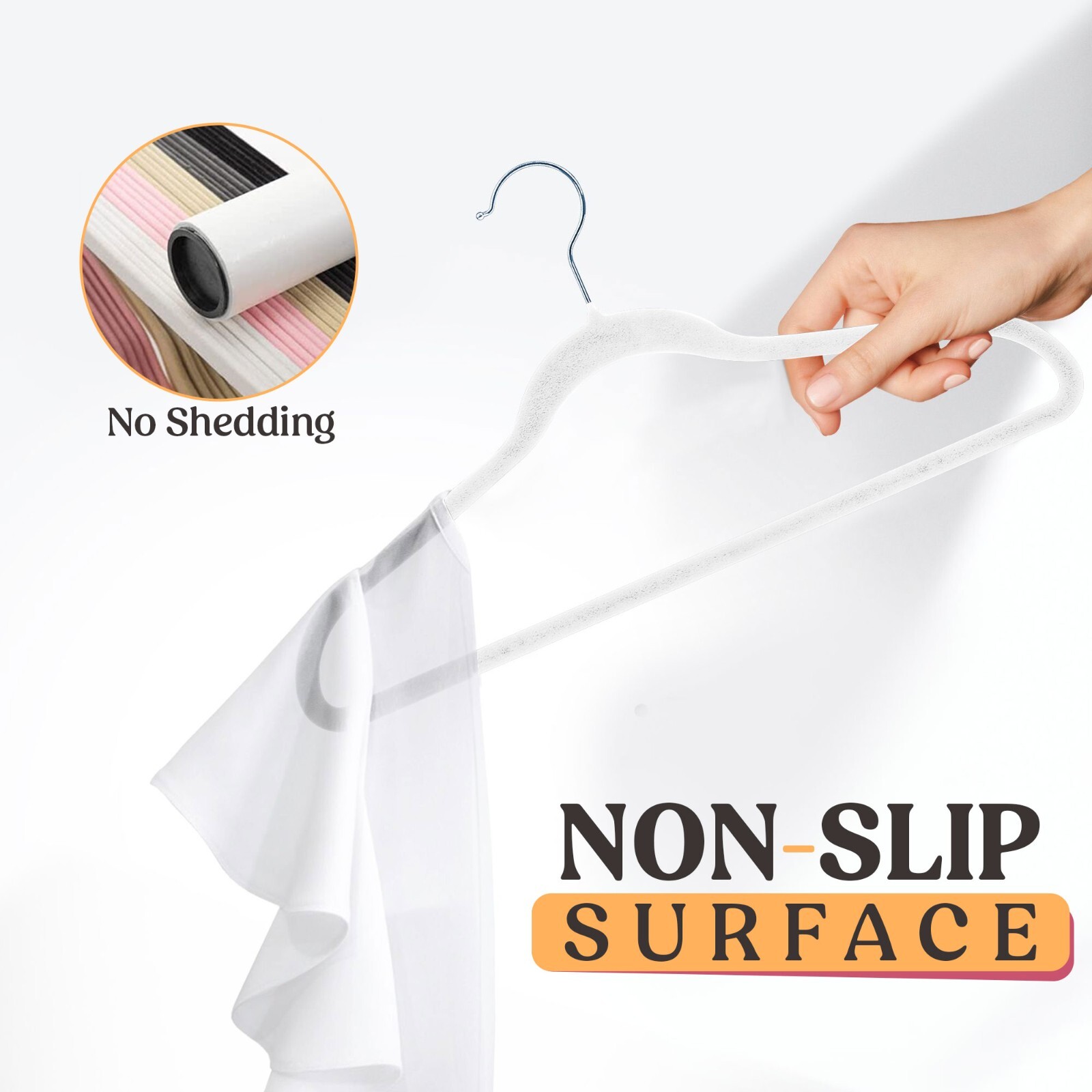 30/50 Pack Velvet Cloth Hangers Premium Lightweight Space Sever Non Slip Hanger