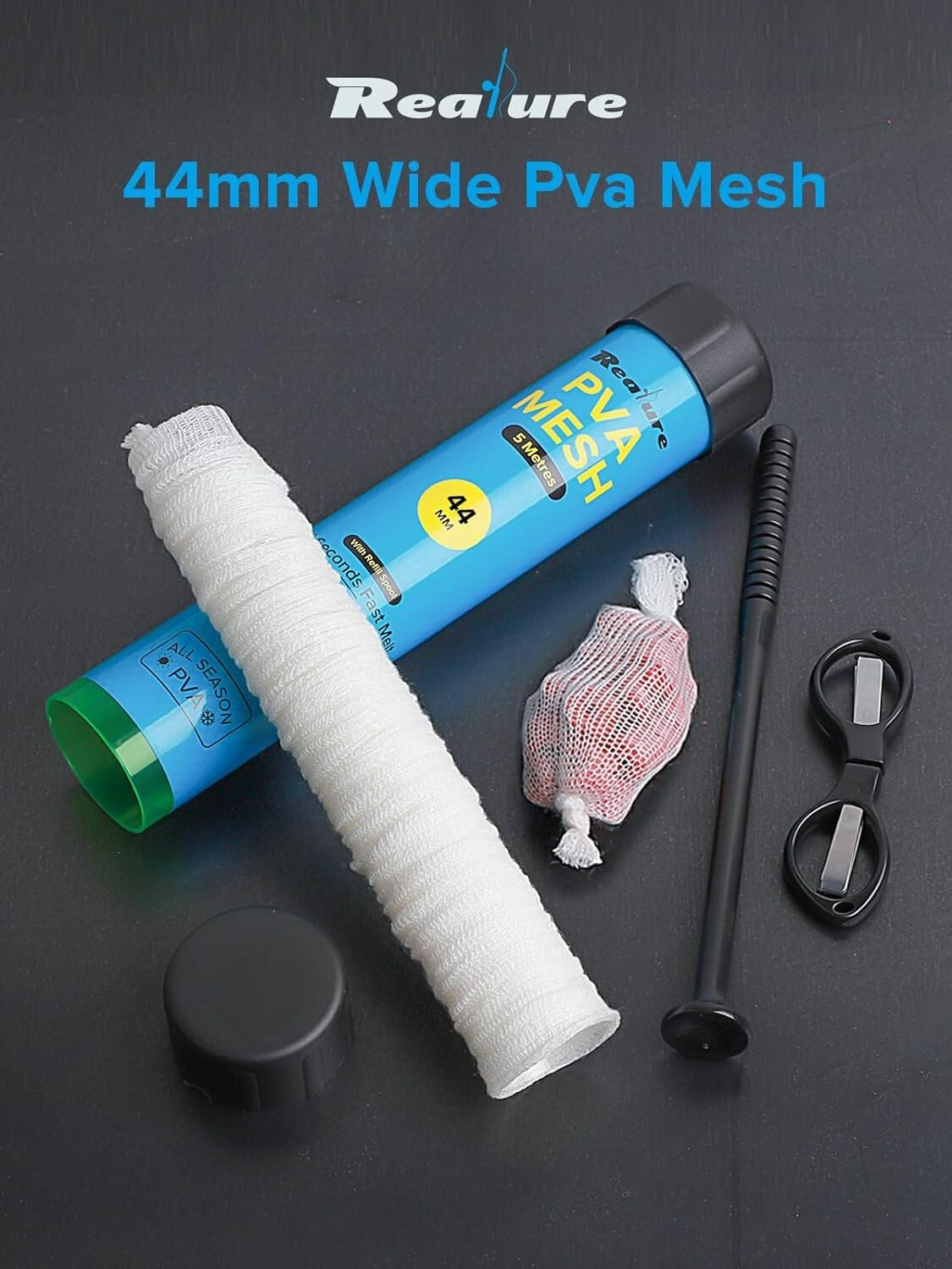 5M Pva Mesh Kit 18mm 25mm 37mm 44mm Wide Pva Mesh Carp Bag Fishing Refill Feedin