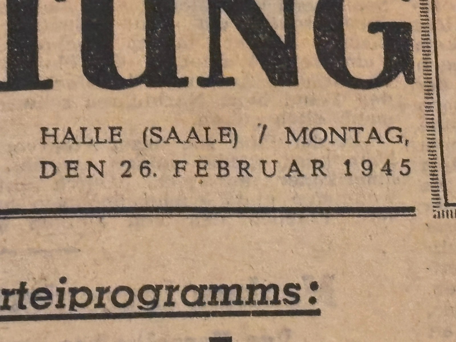 WW2 Period German Newspapers February 26, 1945 and March 31, 1943