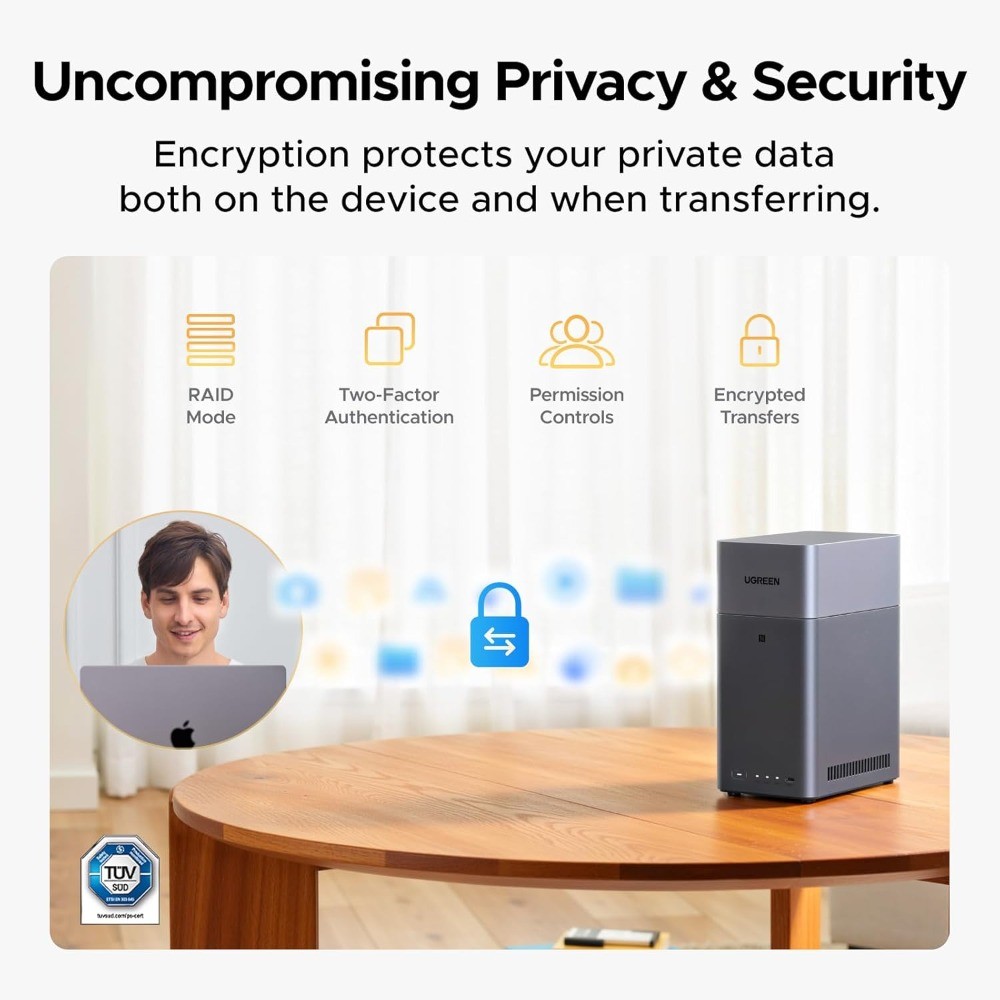 UGREEN NAS DH2300 2-Bay Desktop NASync, Support Capacity 60TB (Diskless)