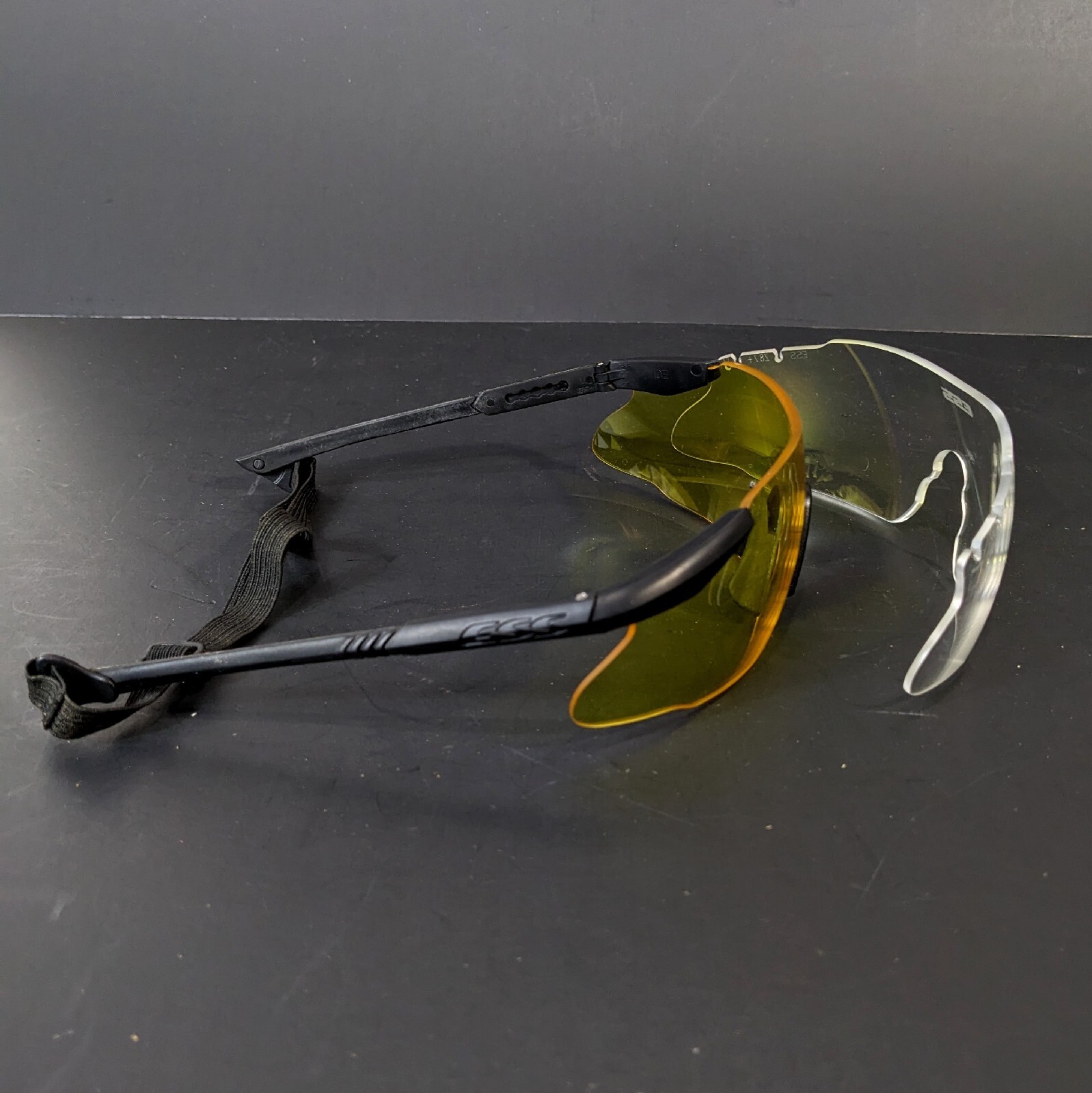 ESS ICE Military GlassesYellow Lense and Clear (Light Scratches)