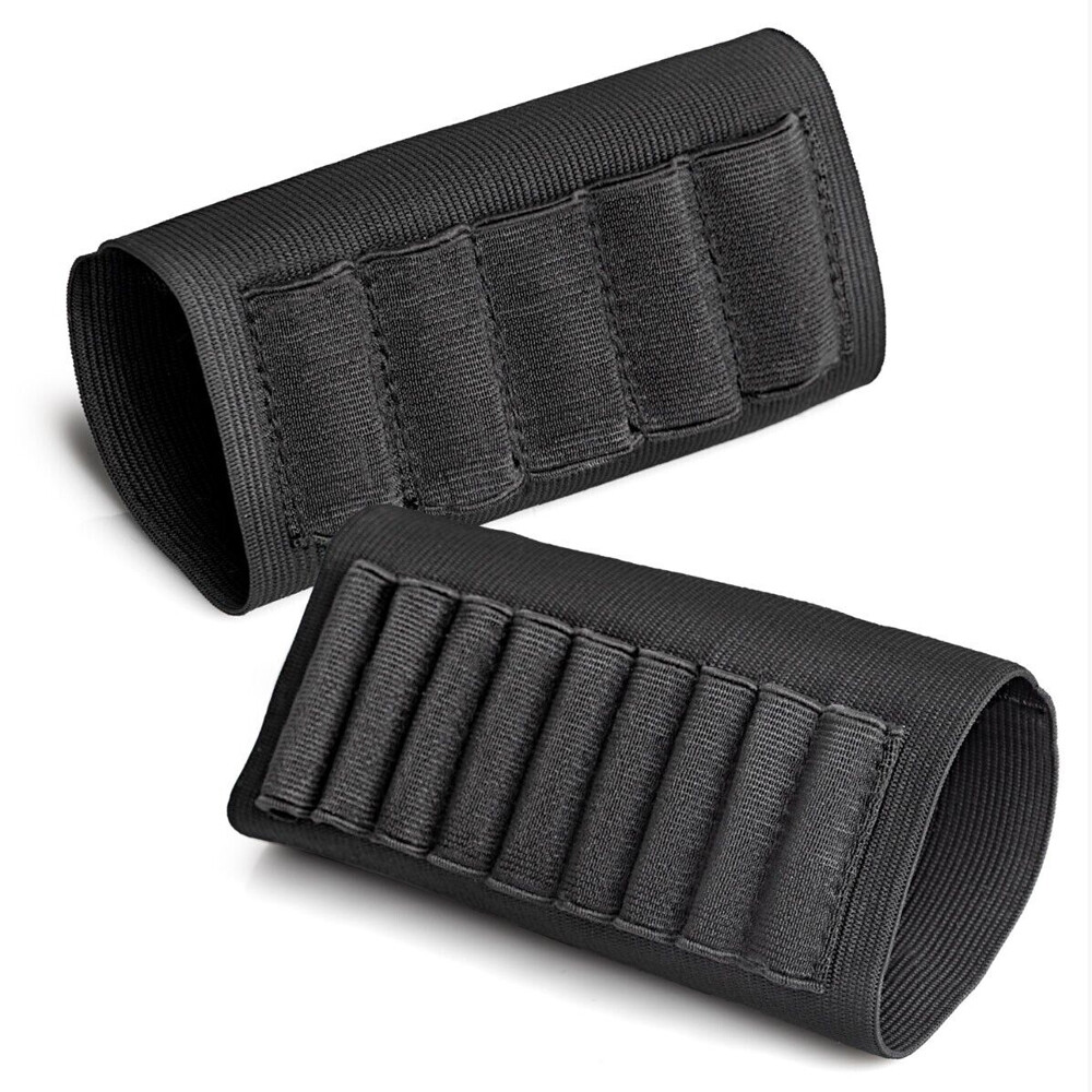 2 x Buttstock Shell Holder Shotgun & Rifle Ammo Bullet Gun Sleeve Hunting Pouch