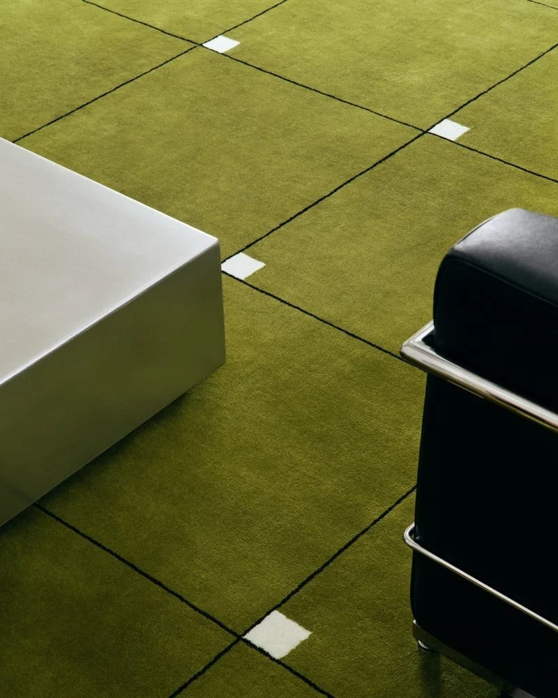 Hand Tufted Wool Area Rug 9x12 ft - Nordic Knots Milano Green 8x10 any size