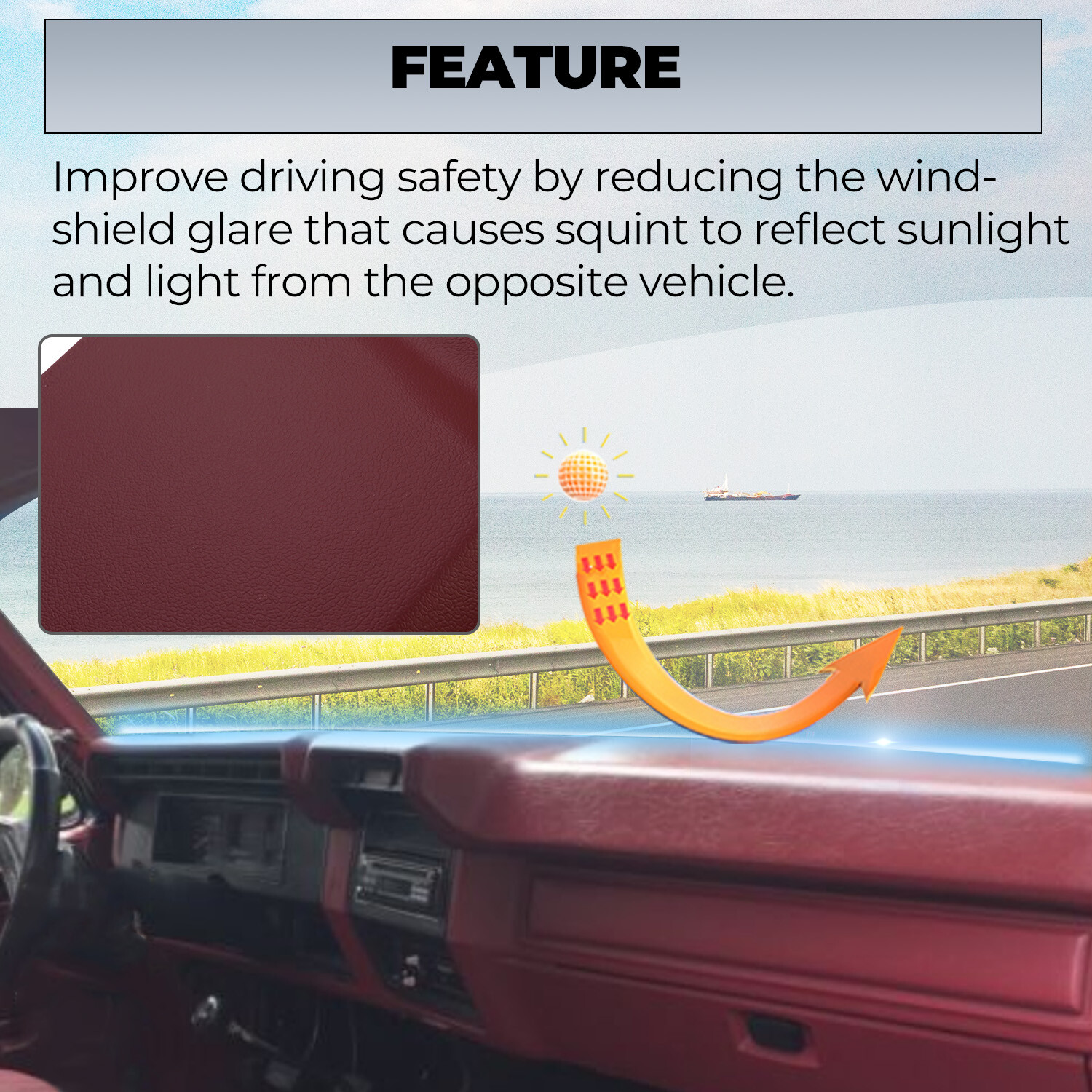 Dash Cover Dashboard Fit For 1980-1986 Ford F-100 F-150 F-250 F-350 Bronco Panel