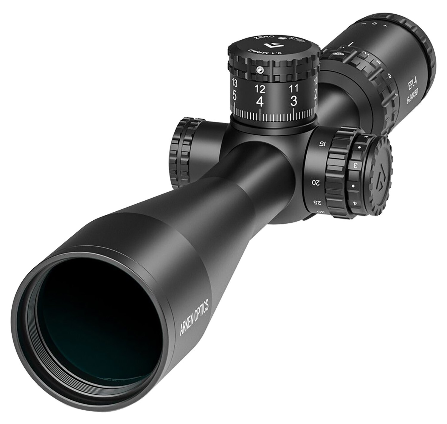 Arken Optics EPL-4 6-24X50 FFP MIL VPR Illuminated Reticle with Zero Stop - 30mm