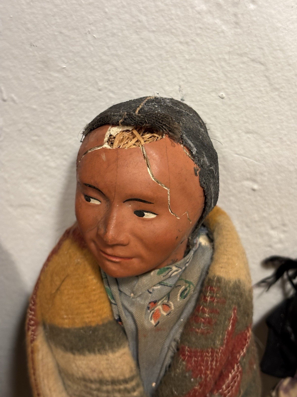 Antique 1920s Skookum Indian Dolls Set of 3 Whirling Log Swastika Bully Good