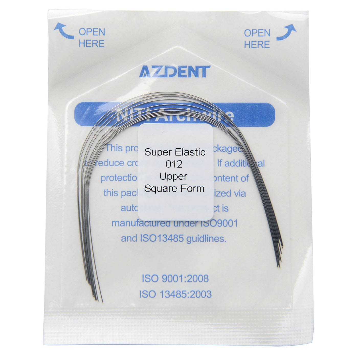 AZDENT Ortodoncia Dental Super Elástica Niti Arco Redondo Alambre Ovoide/Natural