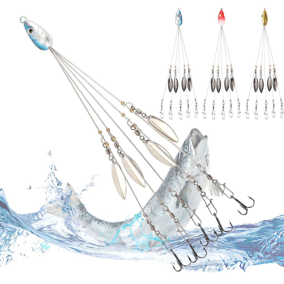 200 Umbrella Alabama Rig 4 Blades 5 Arms Alabama Rig Bass Fishing Lure Bait Tool