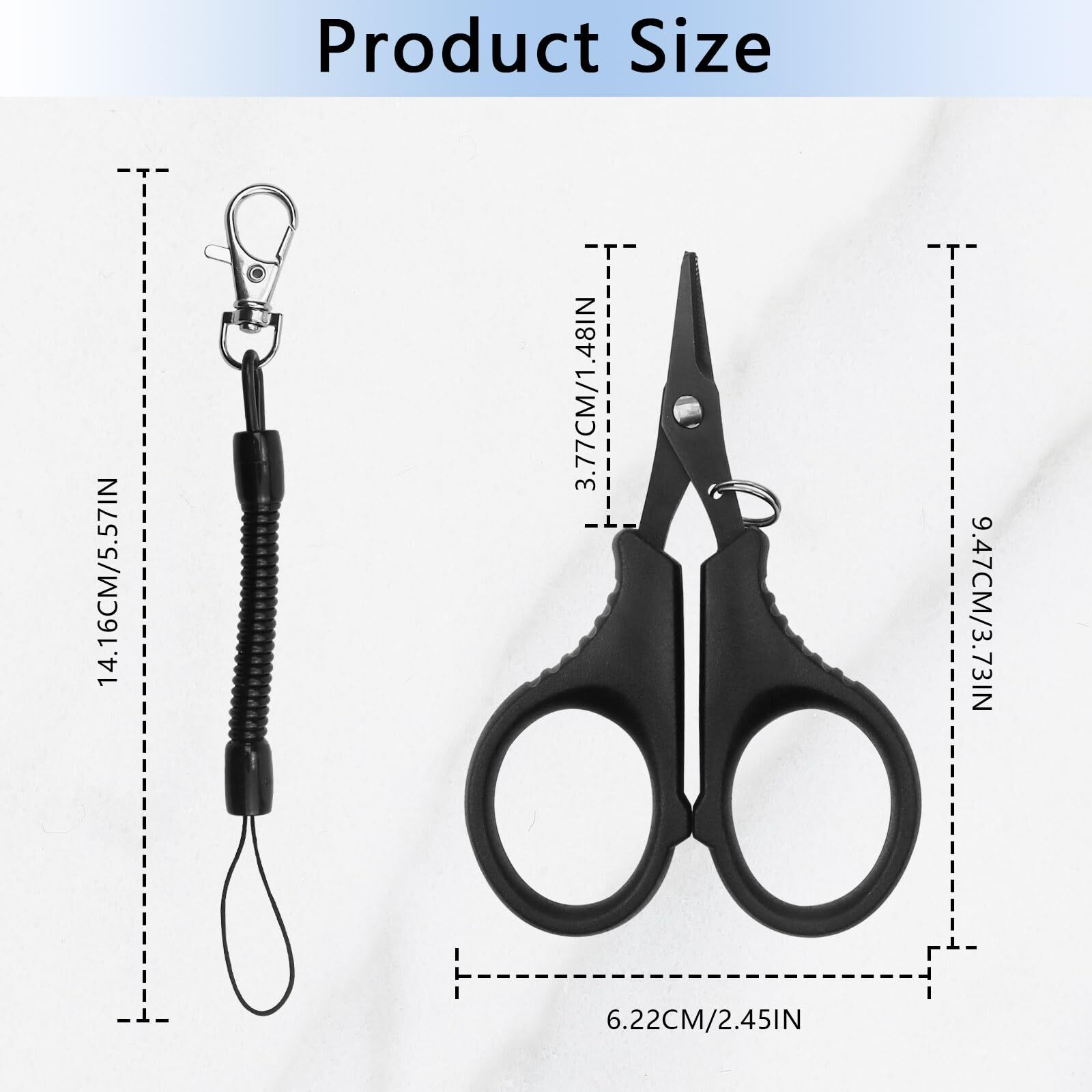 3 Pack Heavy Duty Fishing Line Scissors Braided Line Cutters for Fishing