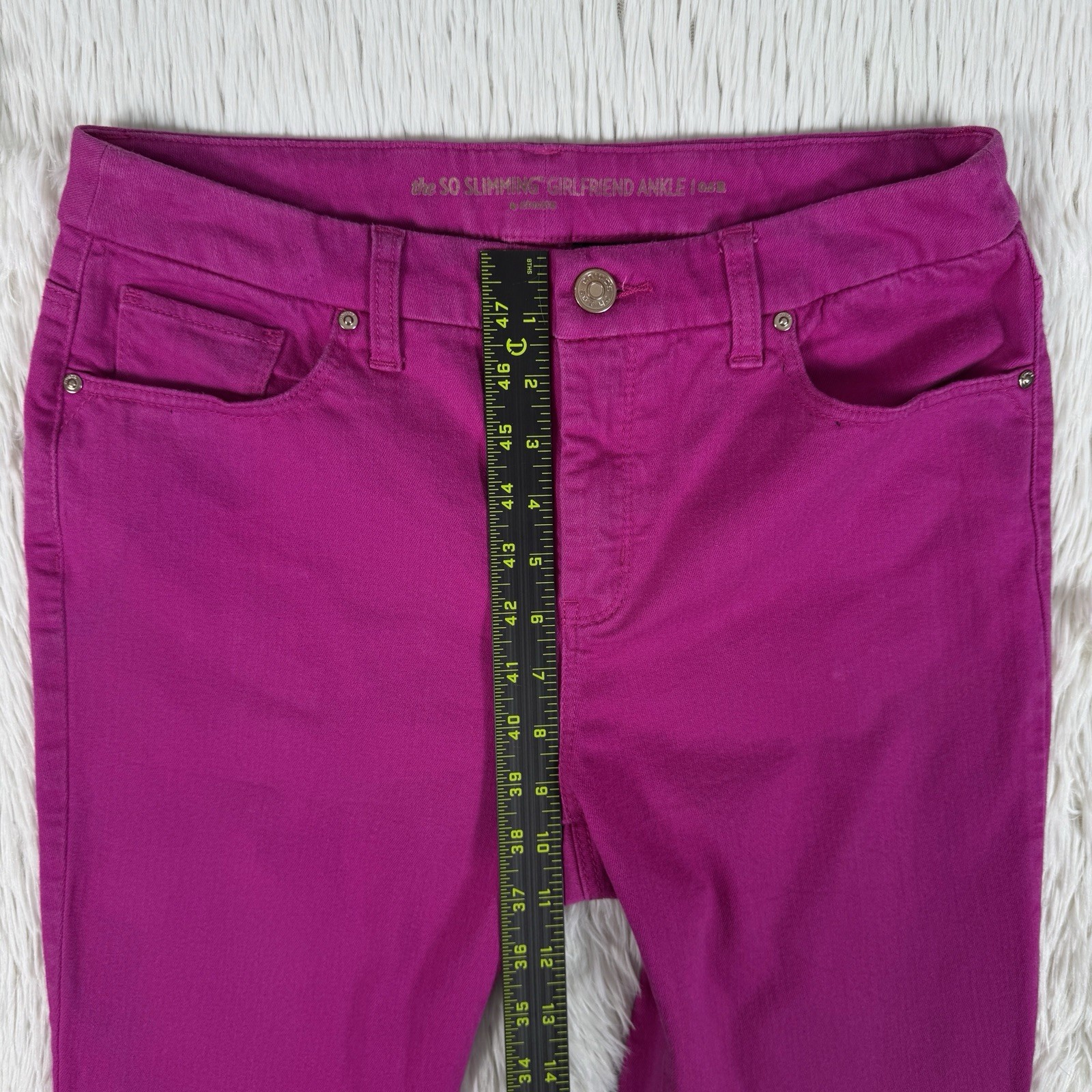 Chico's Pink The So Slimming Girlfriend Ankle Denim Jeans Women's 0.5 US 6