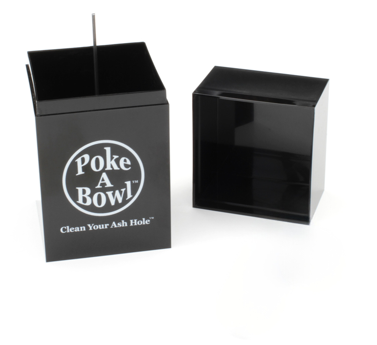 Poke A Bowl® Box Ashtray - Clean Your Ash Hole® (Black)