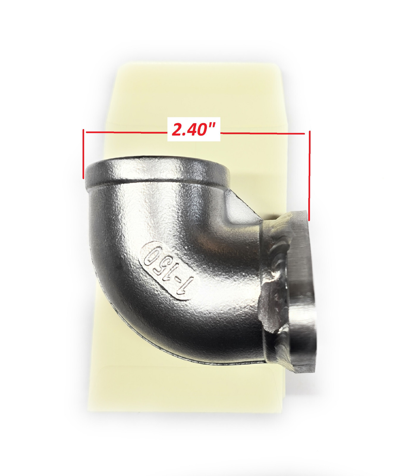 Stainless steel elbow exhaust port : Predator 301, 420. Honda GX 240, 270, 390.