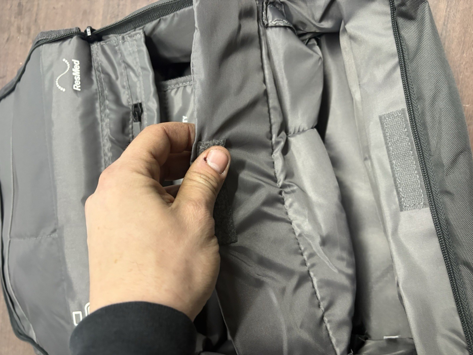 ResMed Travel CPAP Carry Case Organizer Bag Padded Gray OEM