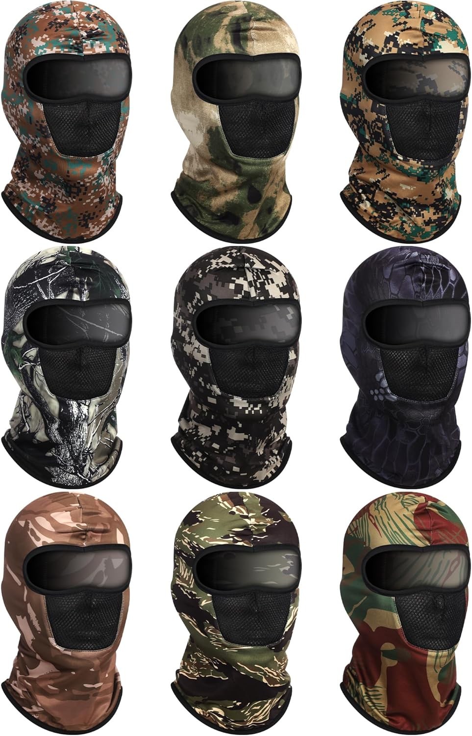 9 PCS Mascaras para el sol UV mascara Sun pasamontañas pasamontana cubre cara