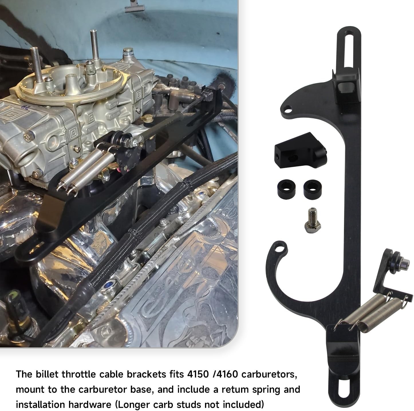 Throttle Cable Carb Bracket Carburetor 350 for Holley Aluminum 4150 4160 Series