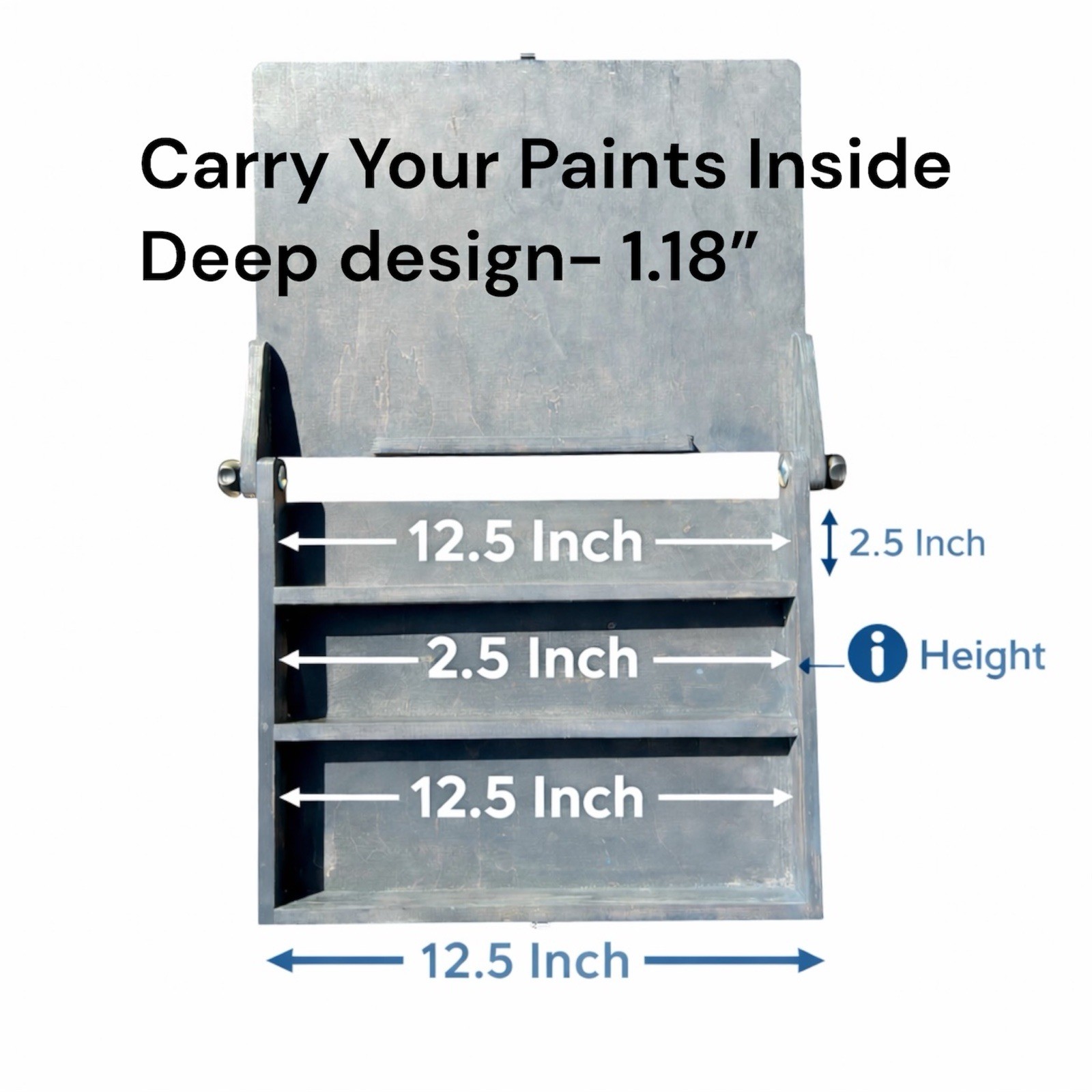 Deep Pochade Box 14*10 “ Plein Air Travel Easel -Portable Artist paint storage