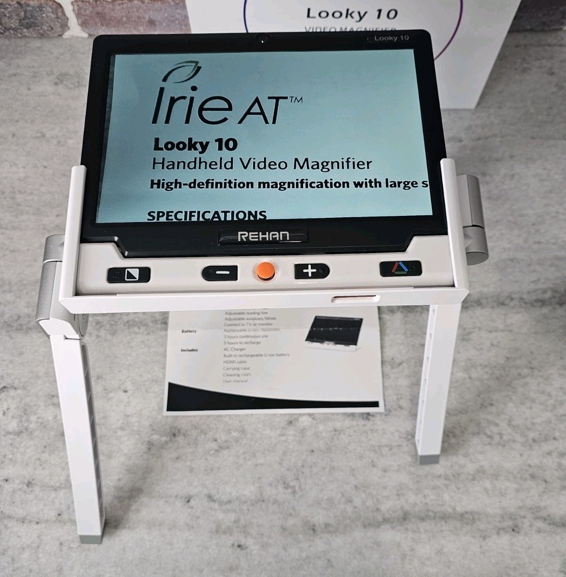 Rehan Looky 10 Low Vision Color Video Magnifier With Stand Pre-owned No Charger