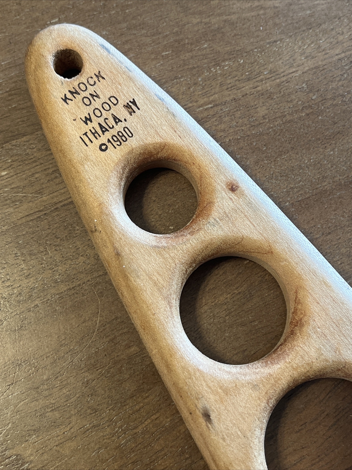 KNOCK ON WOOD Vintage 1980 Wooden Pasta Serve Measure