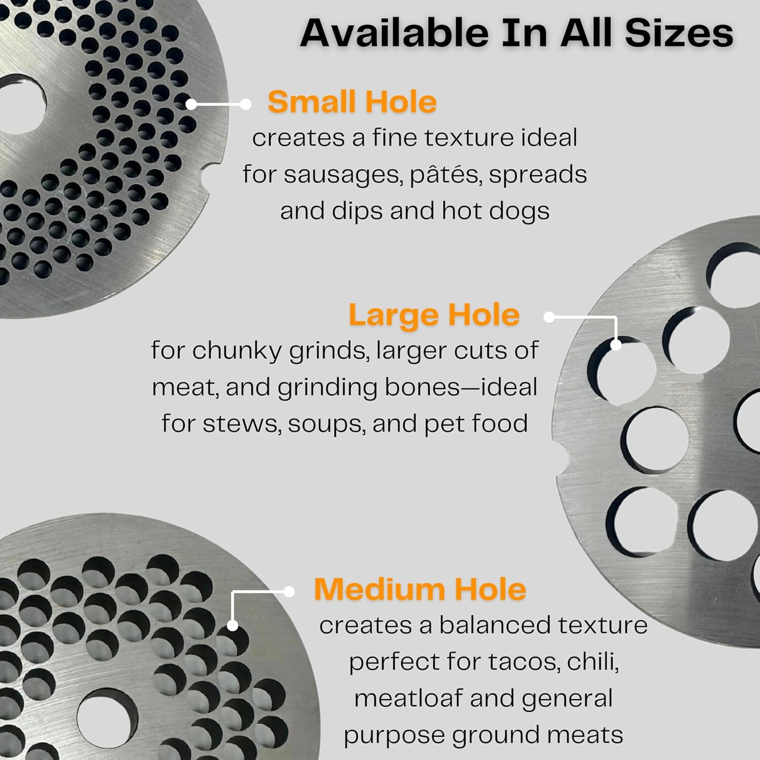 #32 Meat Grinder Plate (#32 Hubbed 1/2")