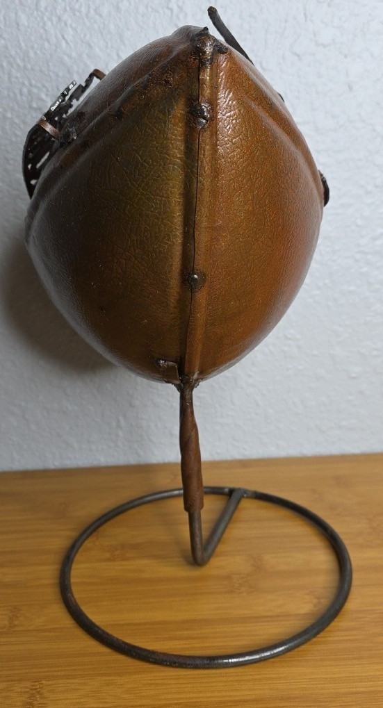 Texas Longhorns Metal Football With Stand Collectible Manning Hook'em Horns